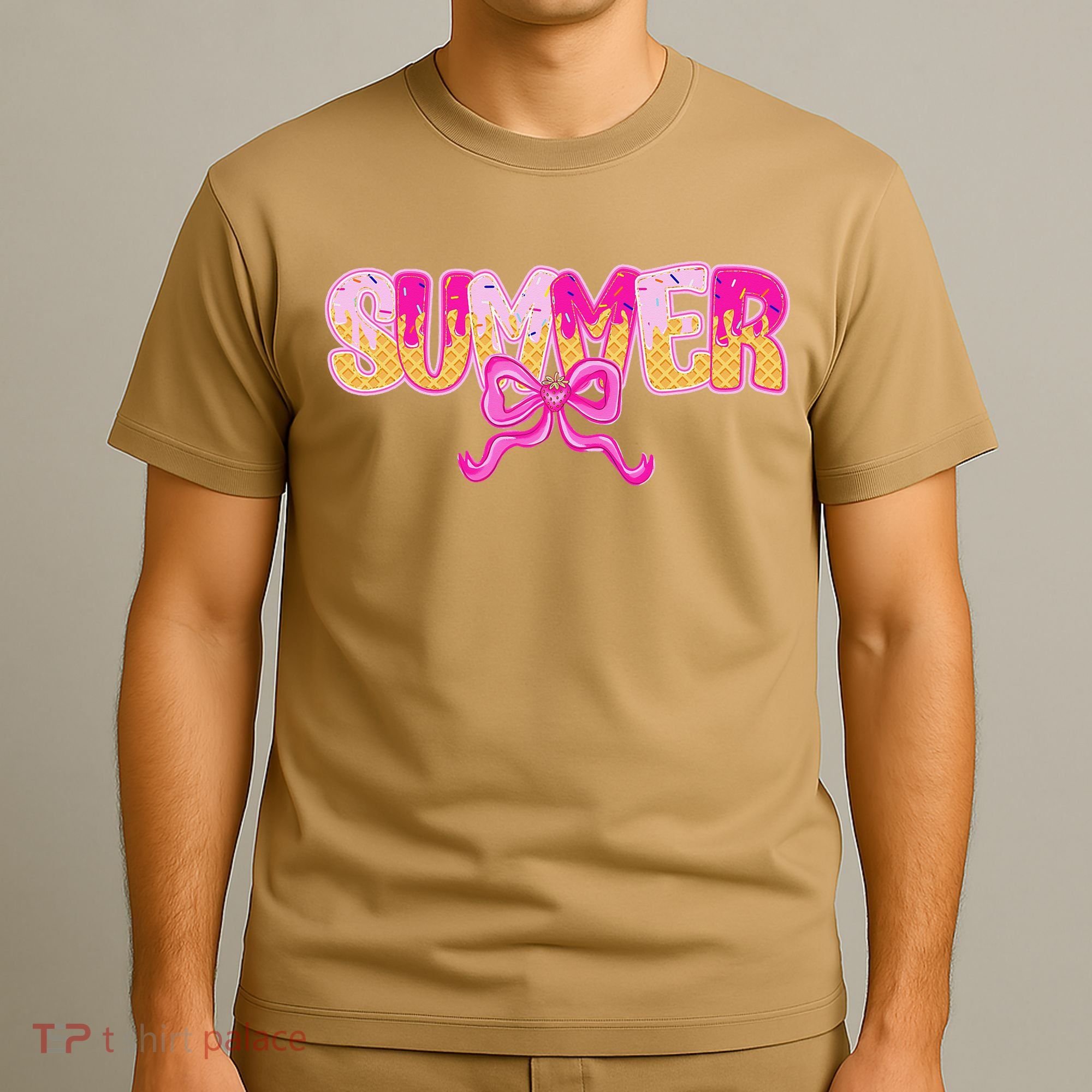 Summer Coquette Bow Ice Cream Summer Vacation Hawaii Beach T-Shirt