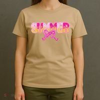 Summer Coquette Bow Ice Cream Summer Vacation Hawaii Beach T-Shirt thumb 4
