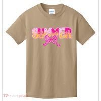Summer Coquette Bow Ice Cream Summer Vacation Hawaii Beach Kids T-Shirt thumb 0
