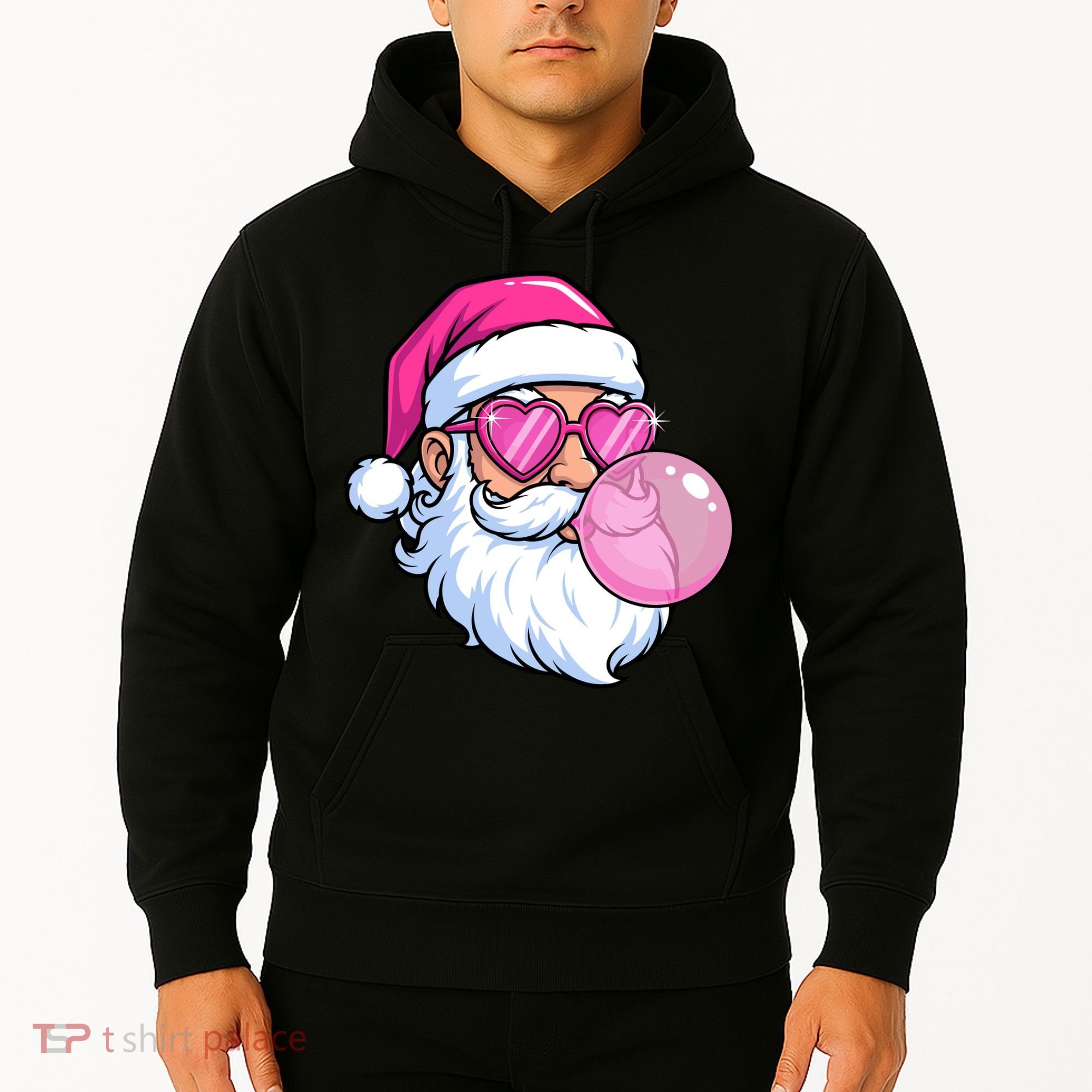 Santa Claus Bubblegum Retro Hoodie