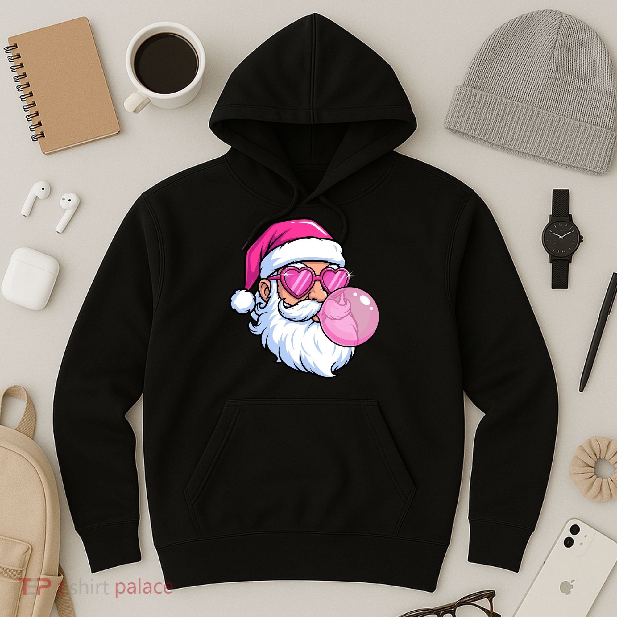 Santa Claus Bubblegum Retro Hoodie