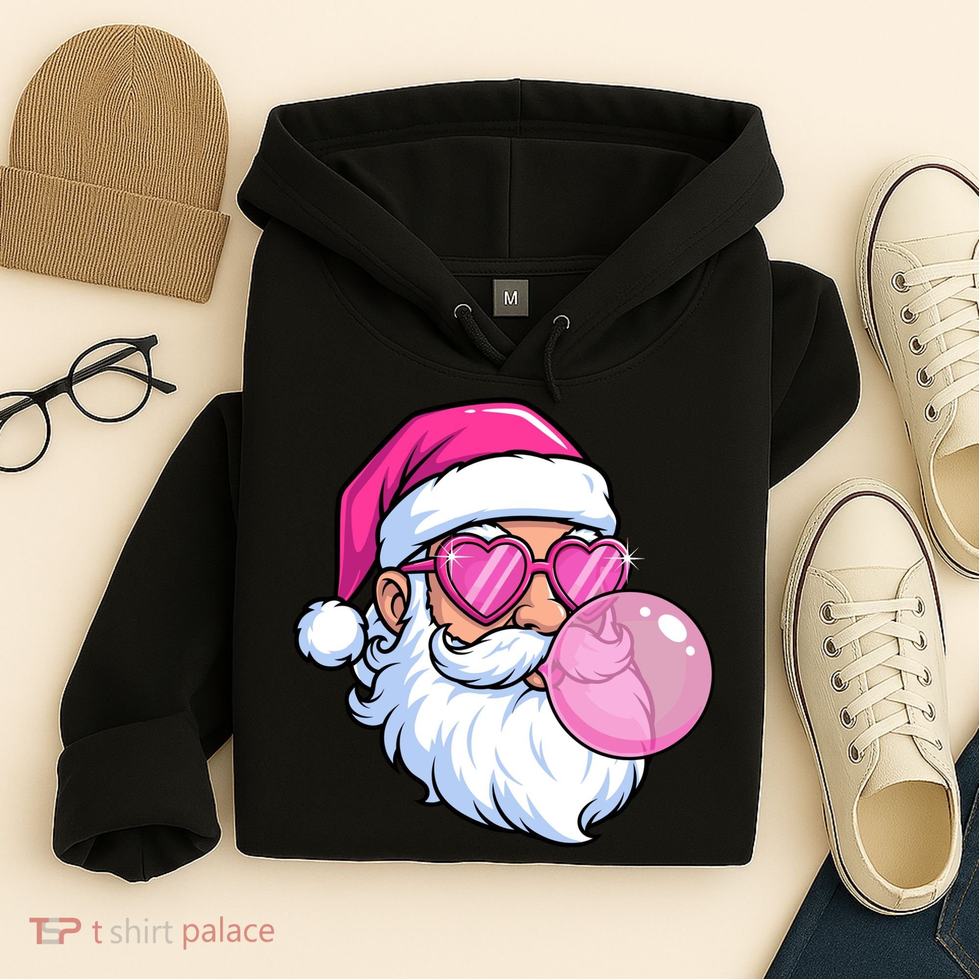 Santa Claus Bubblegum Retro Hoodie