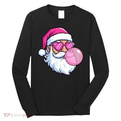 Santa Claus Bubblegum Retro Long Sleeve Shirt