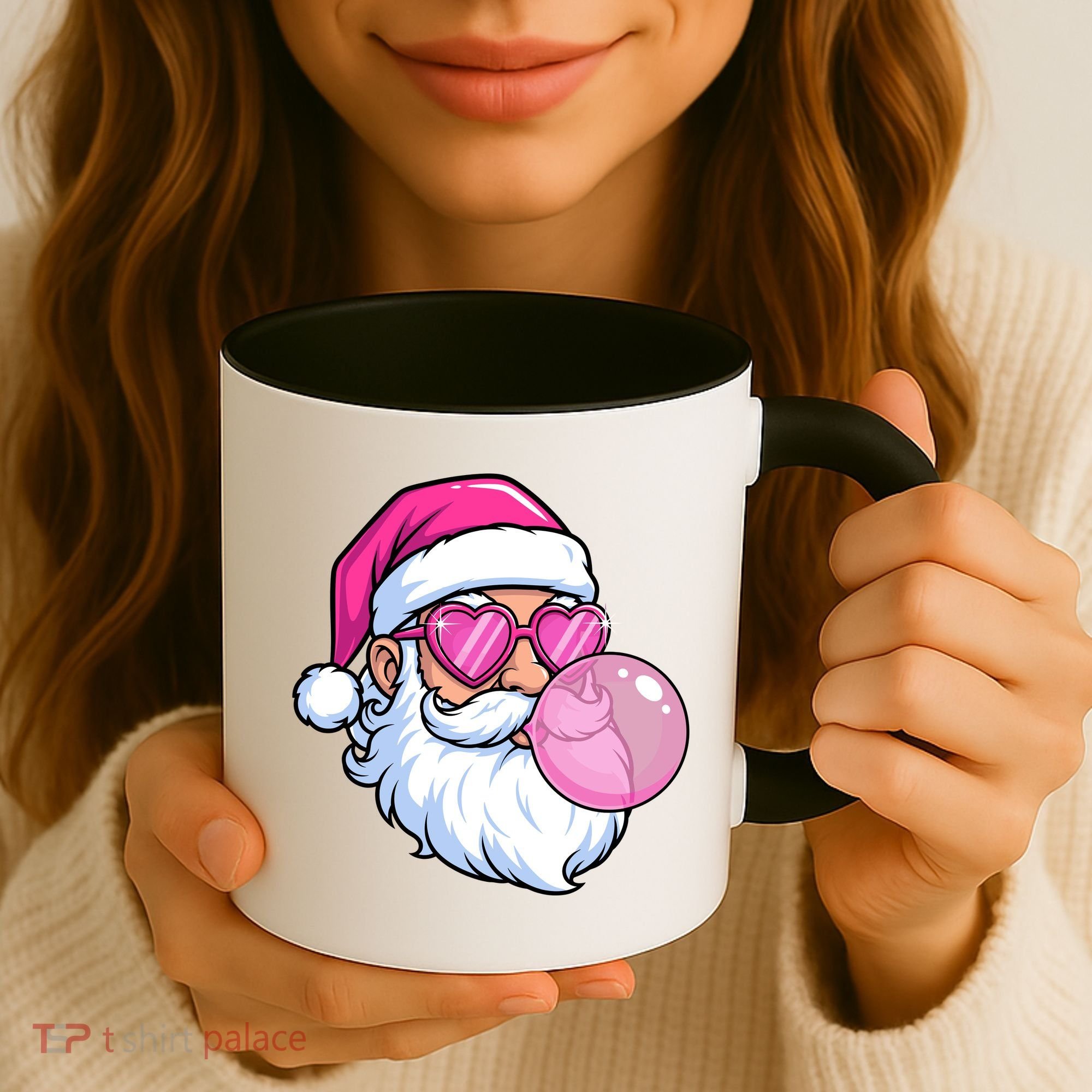 Santa Claus Bubblegum Retro Coffee Mug