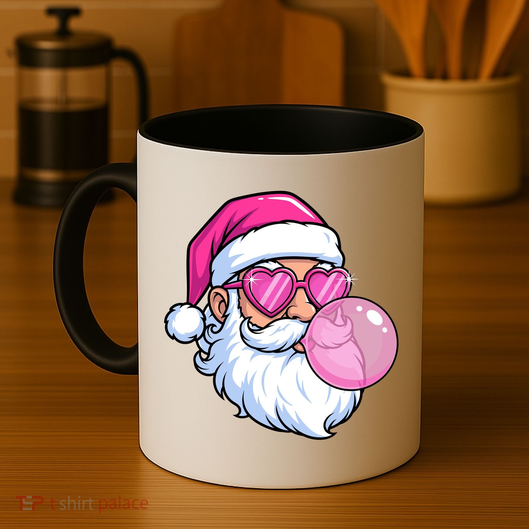 Santa Claus Bubblegum Retro Coffee Mug