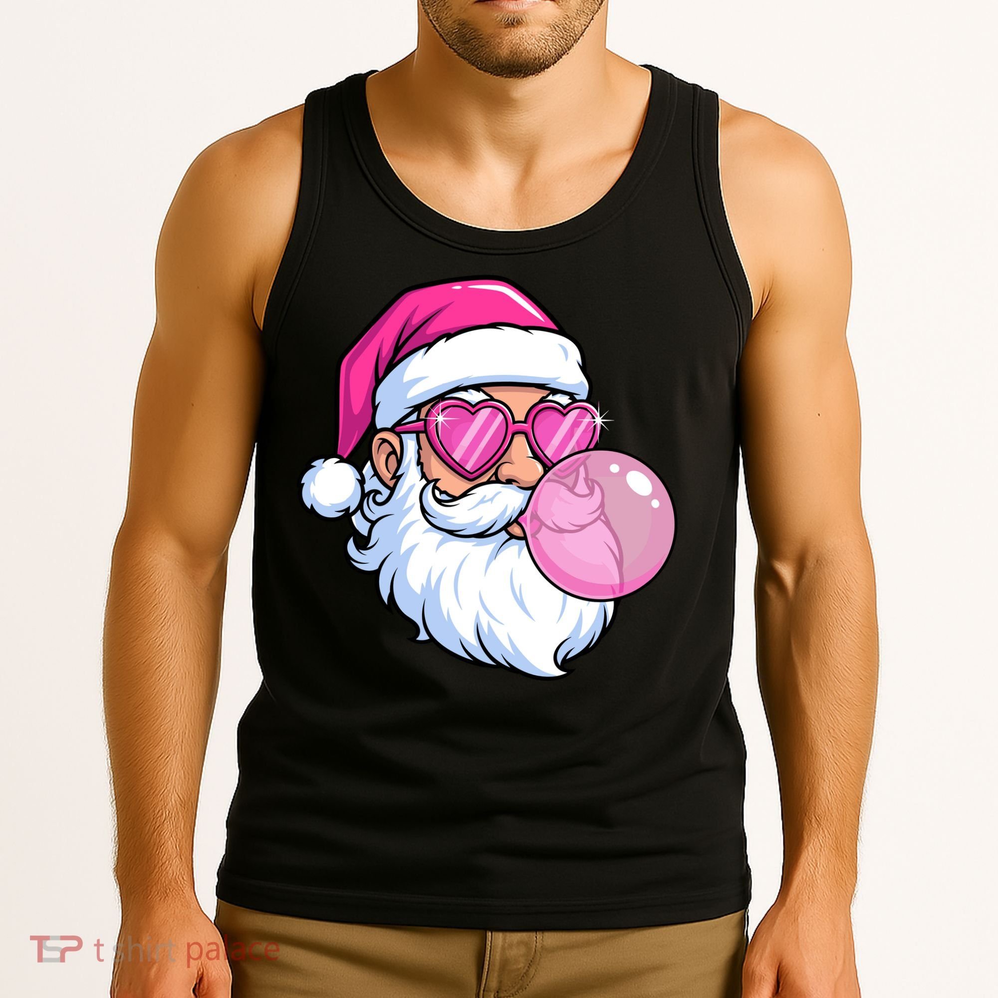 Santa Claus Bubblegum Retro Tank Top