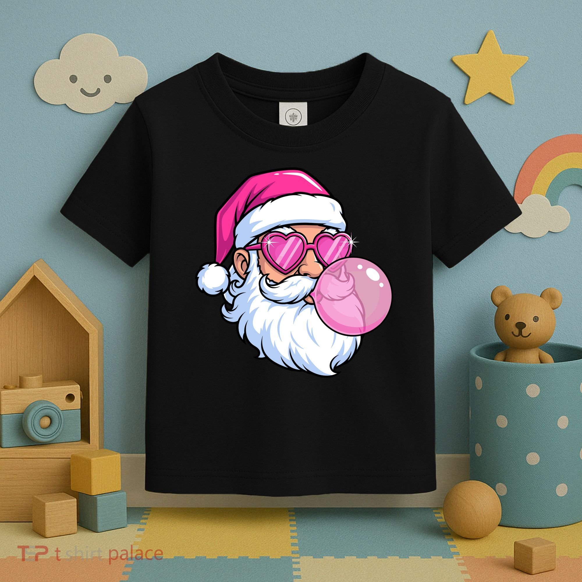 Santa Claus Bubblegum Retro Toddler T-Shirt
