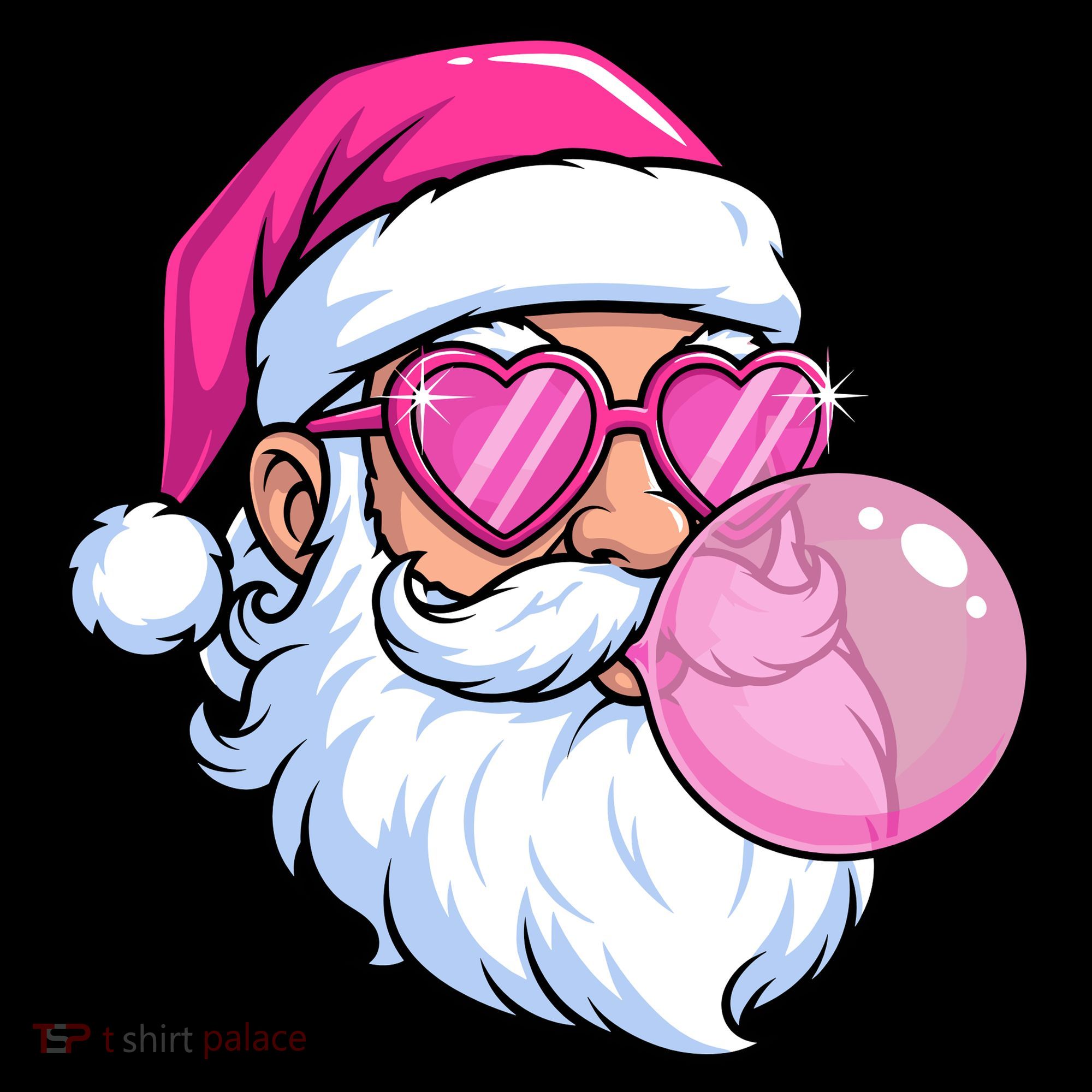 Santa Claus Bubblegum Retro Women's T-Shirt