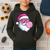 Santa Claus Bubblegum Retro Kids Hoodie thumb 2
