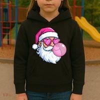 Santa Claus Bubblegum Retro Kids Hoodie thumb 3