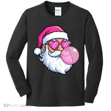 Santa Claus Bubblegum Retro Kids Long Sleeve Shirt