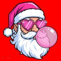Santa Claus Bubblegum Retro Santa Hat thumb 1