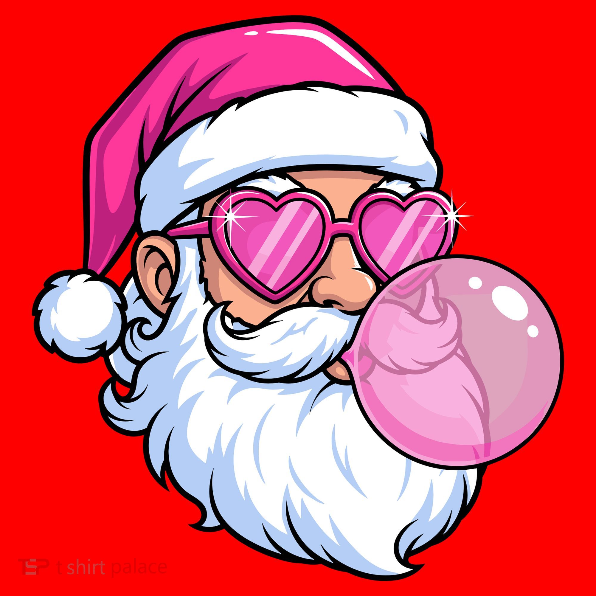Santa Claus Bubblegum Retro Santa Hat