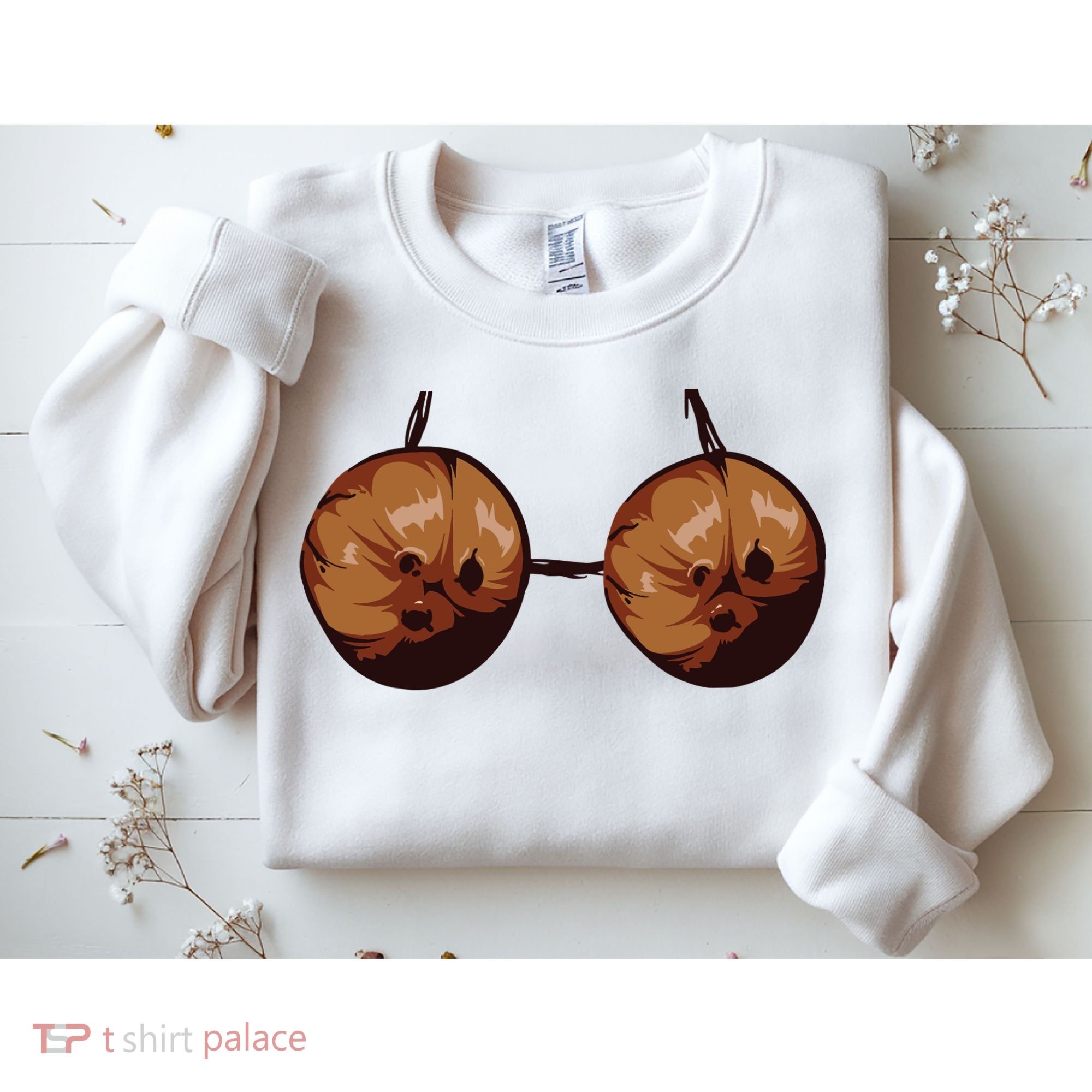 Summer Coconut Bra Halloween Costume Shirt Funny Outfit Gift Sweatshirt
