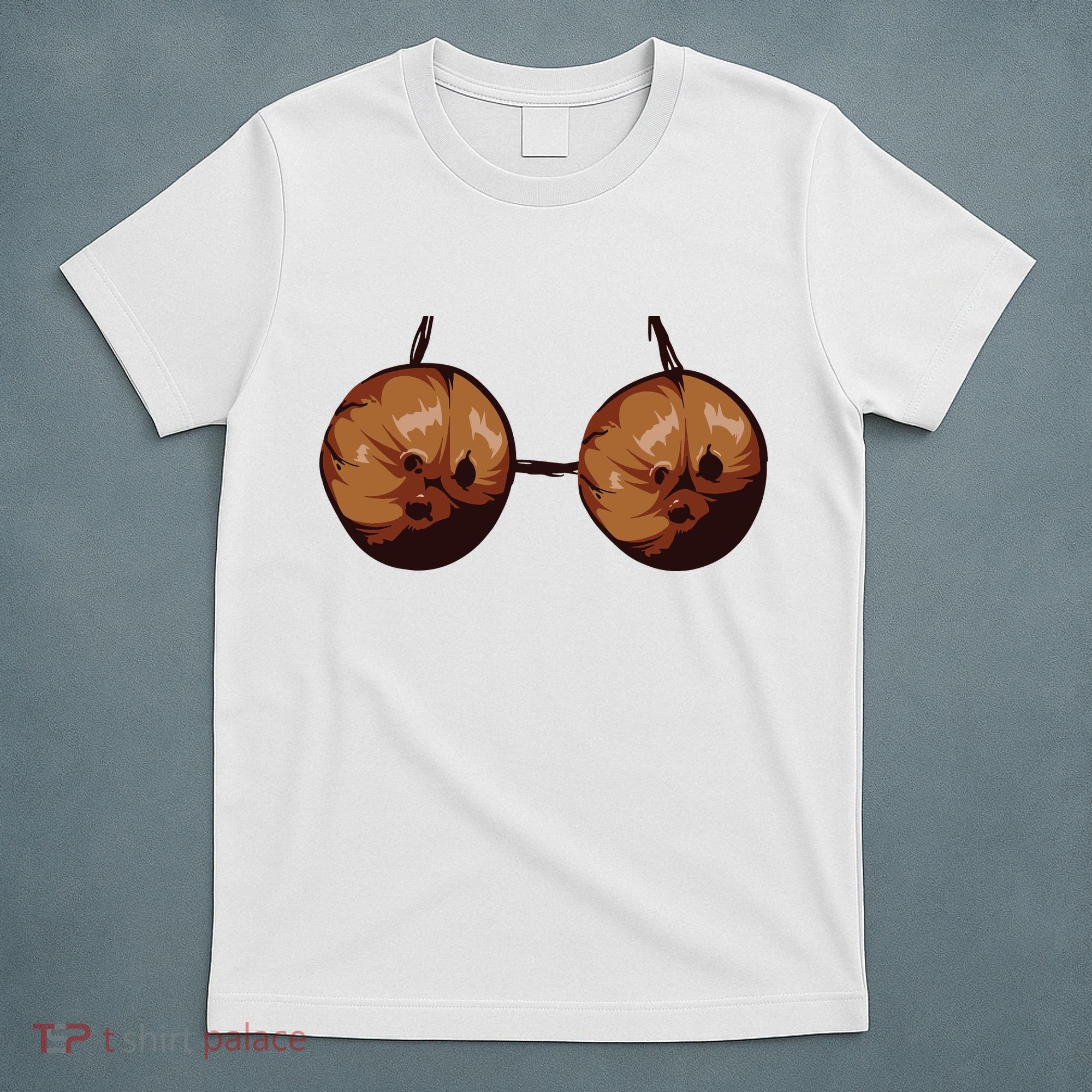 Summer Coconut Bra Halloween Costume Shirt Funny Outfit Gift T-Shirt