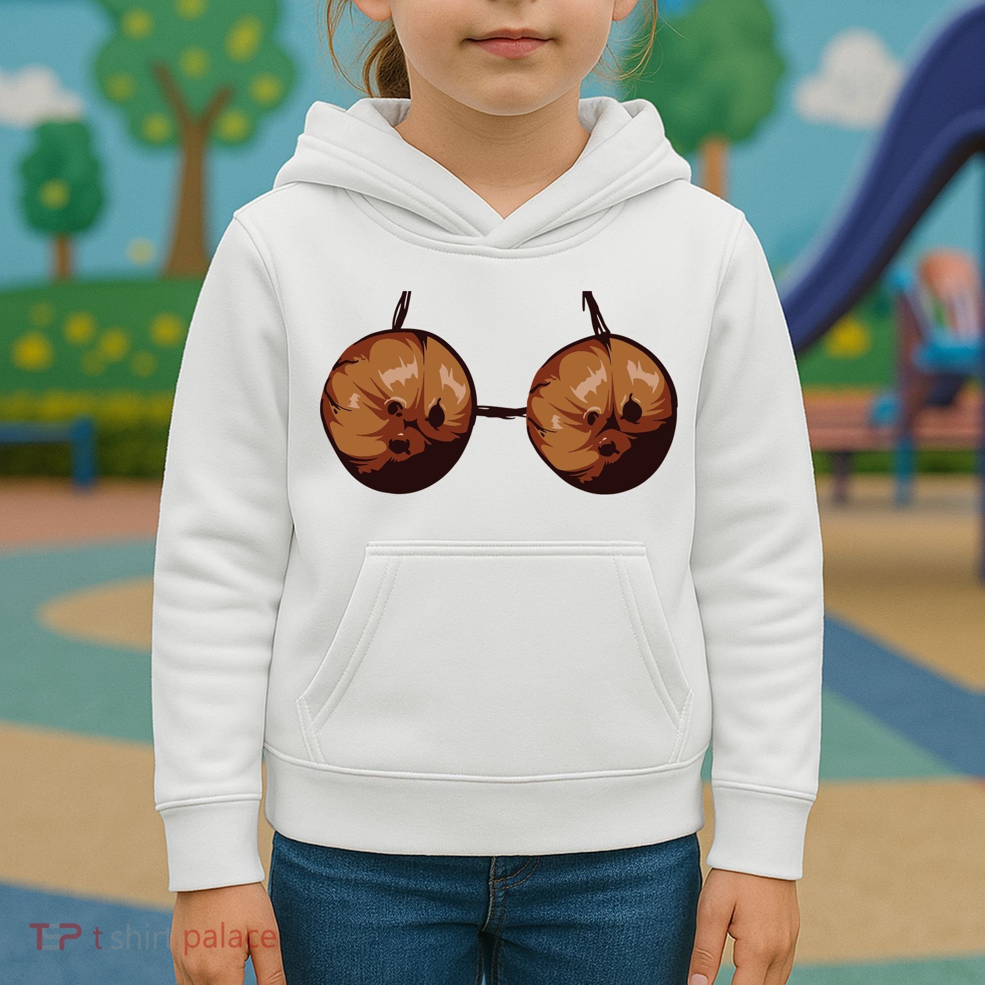 Summer Coconut Bra Halloween Costume Shirt Funny Outfit Gift Kids Hoodie