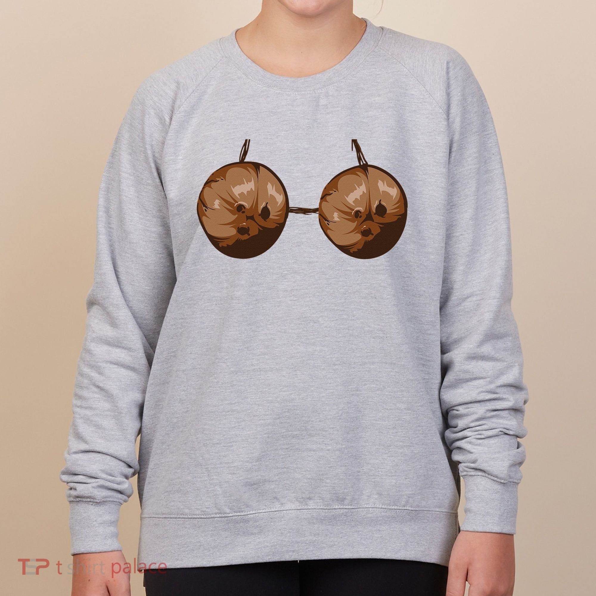 Summer Coconut Bra Halloween Costume Funny Outfit Gift Women's Sweatshirt