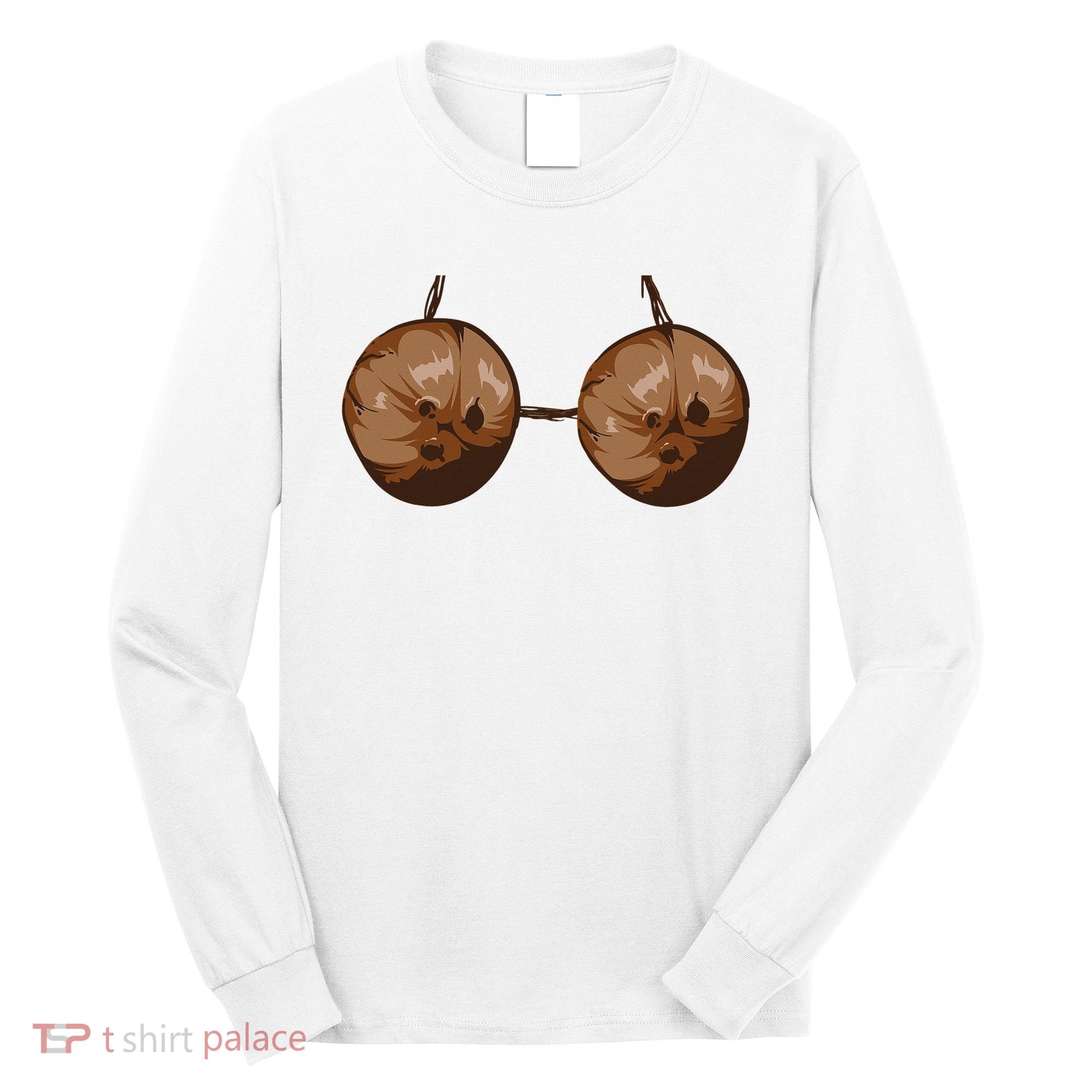 Summer Coconut Bra Halloween Costume Funny Outfit Gift Long Sleeve Shirt