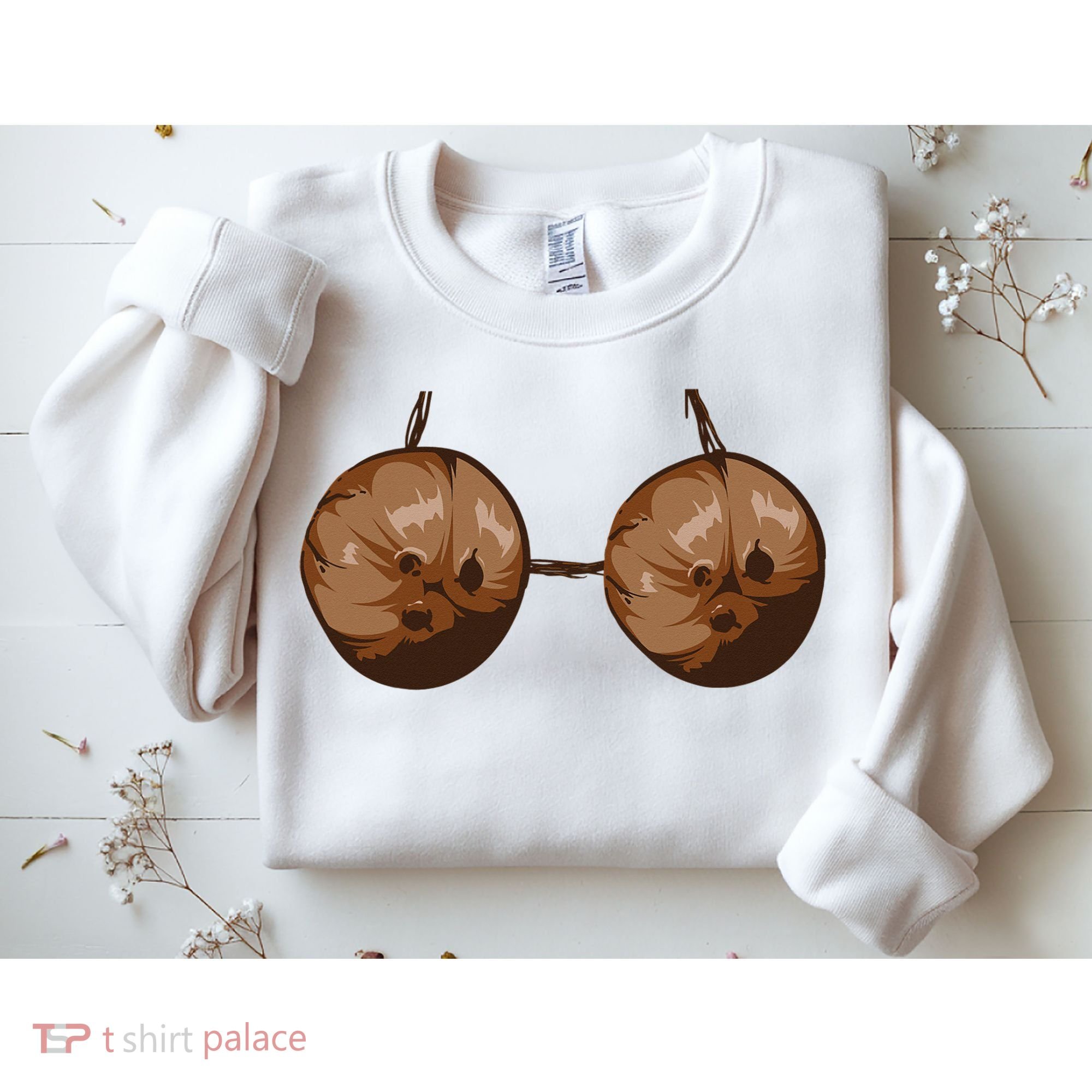 Summer Coconut Bra Halloween Costume Funny Outfit Gift Sweatshirt