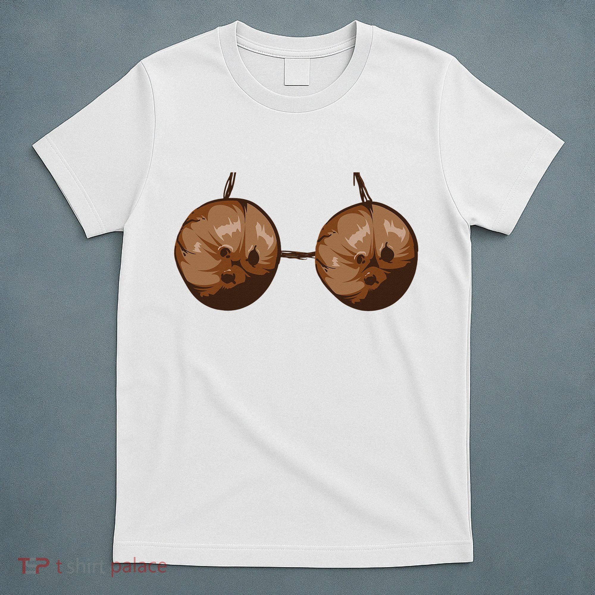 Summer Coconut Bra Halloween Costume Funny Outfit Gift T-Shirt