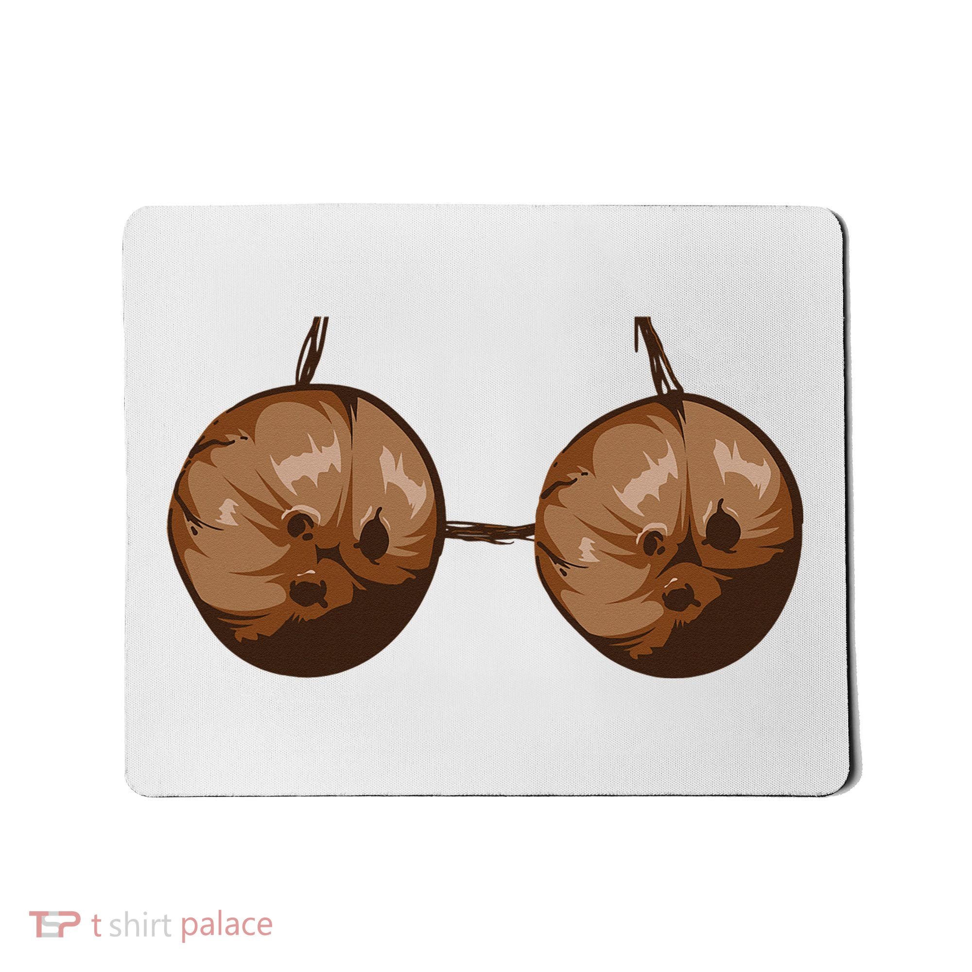 Summer Coconut Bra Halloween Costume Funny Outfit Gift Mousepad