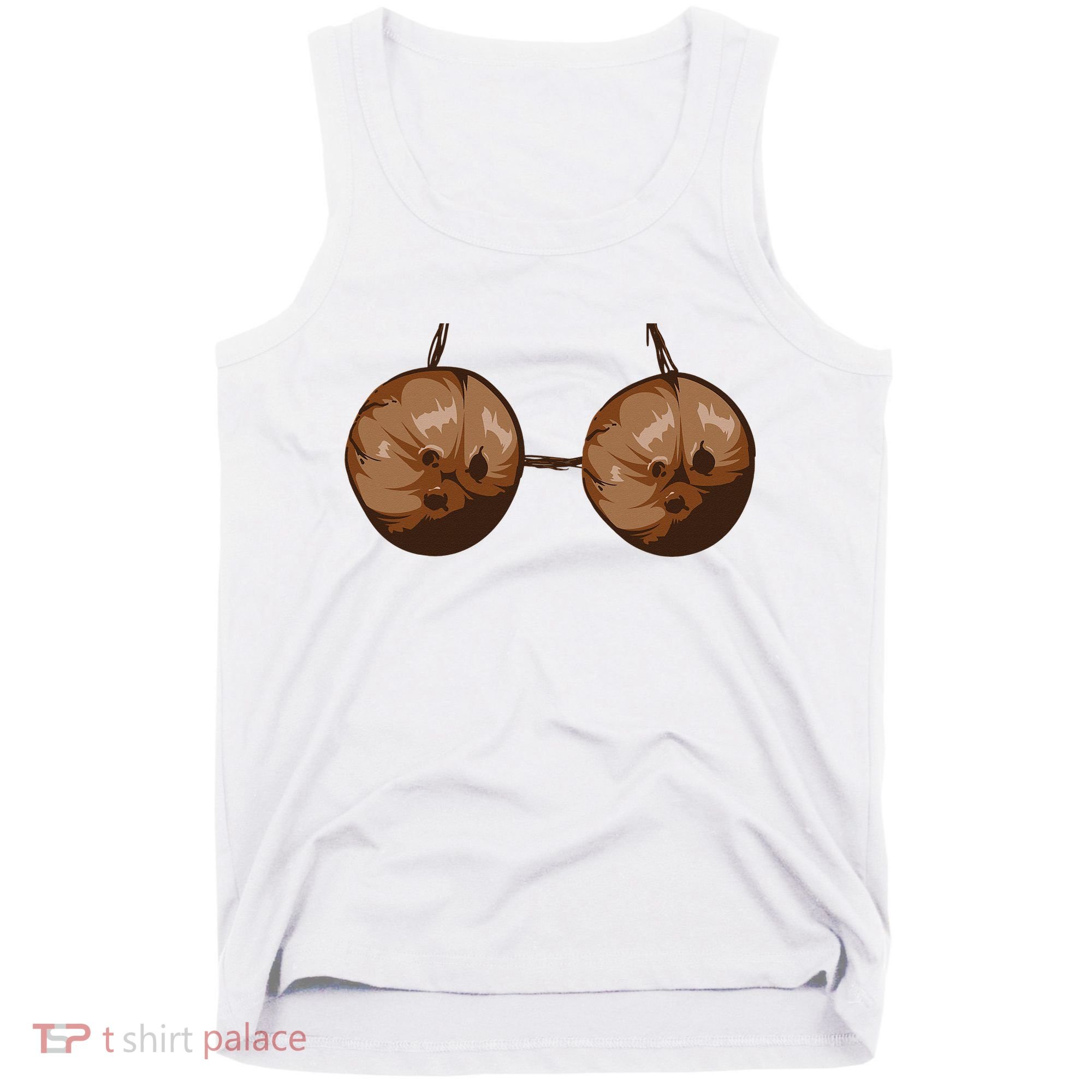 Summer Coconut Bra Halloween Costume Funny Outfit Gift Tank Top