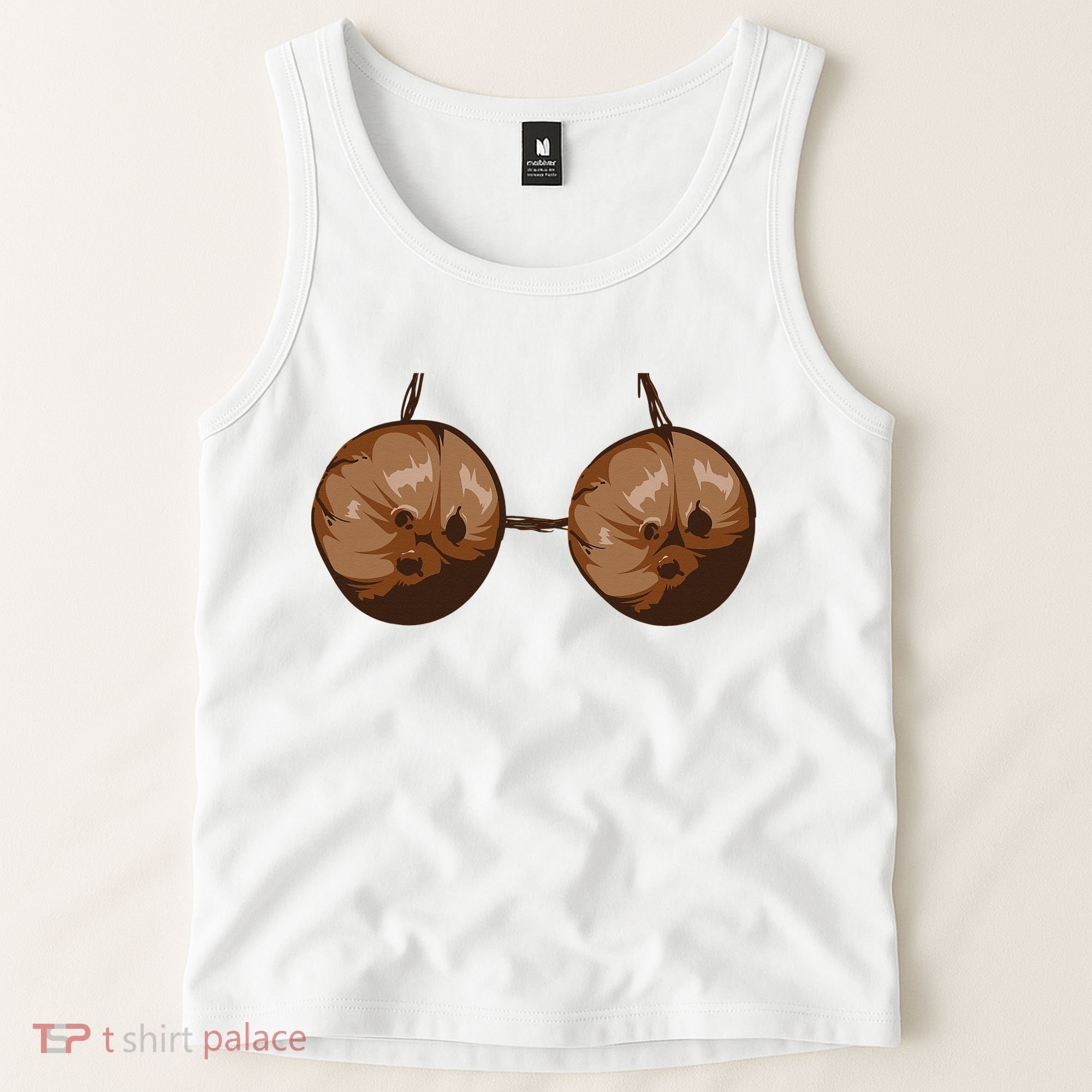 Summer Coconut Bra Halloween Costume Funny Outfit Gift Tank Top