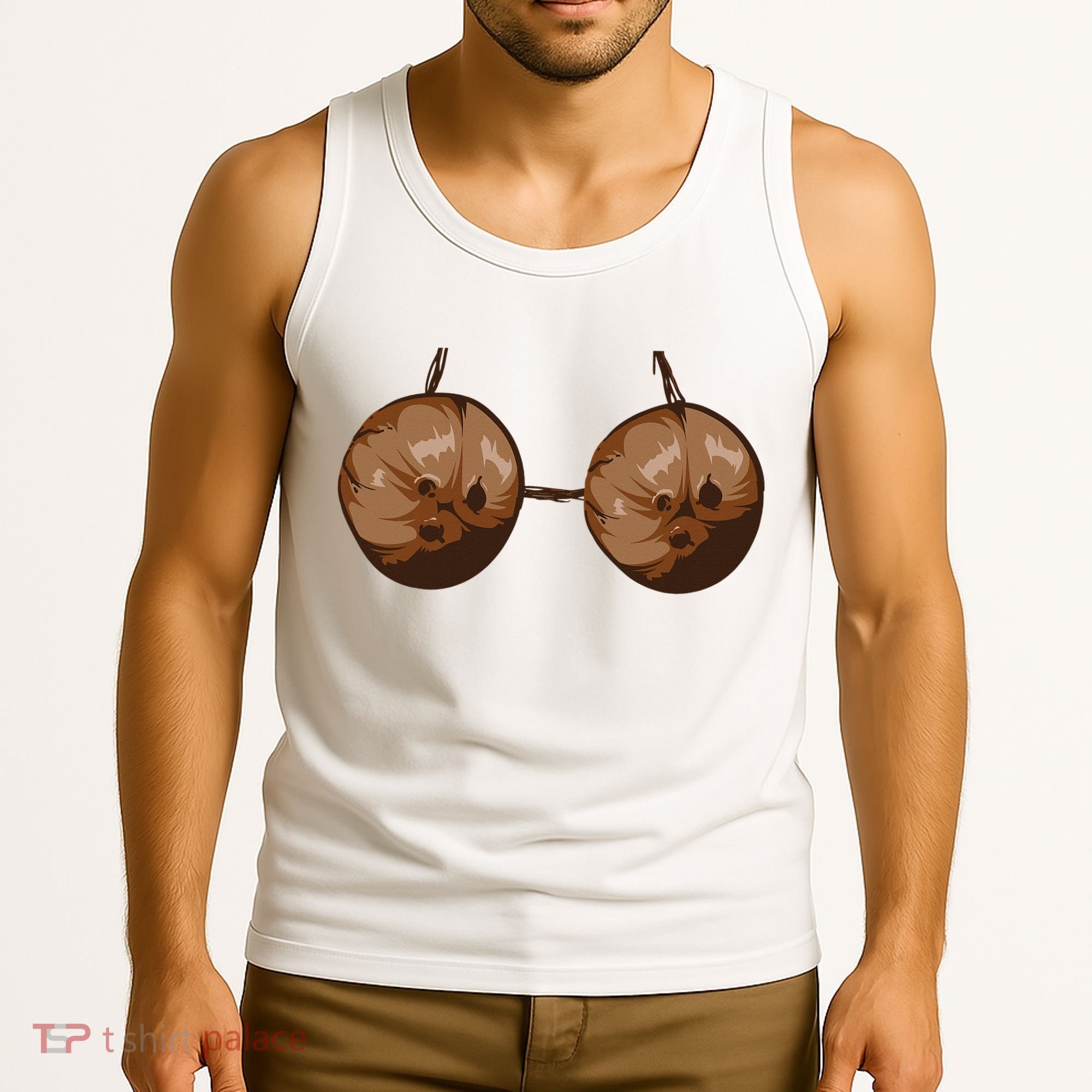 Summer Coconut Bra Halloween Costume Funny Outfit Gift Tank Top
