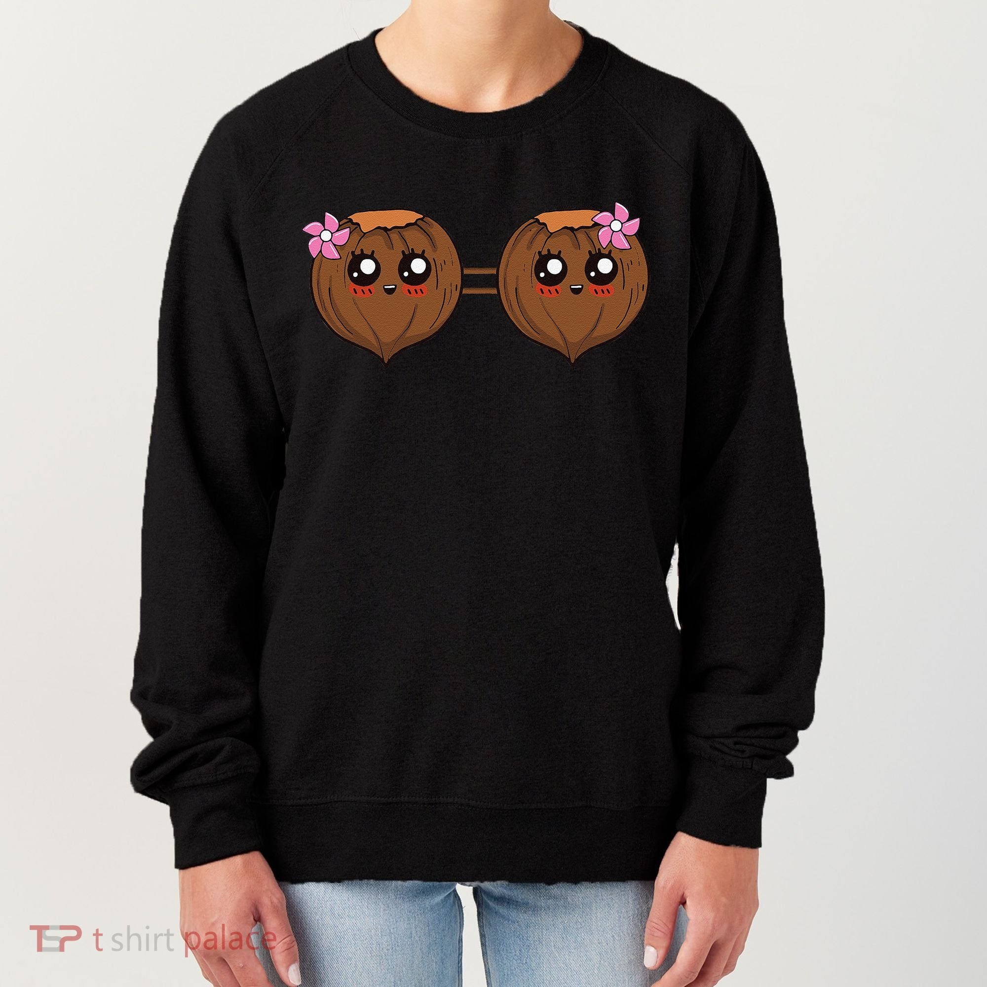Summer Coconut Bra Halloween Costume Hawaii Aloha Beach Women's Sweatshirt