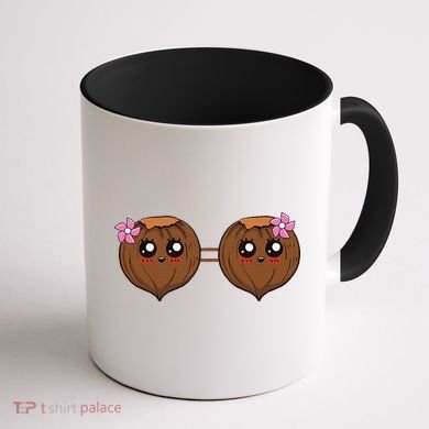 Summer Coconut Bra Halloween Costume Hawaii Aloha Beach Coffee Mug back