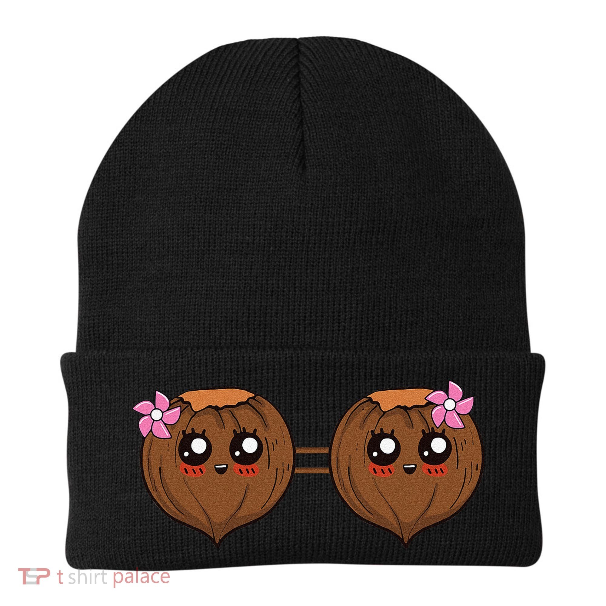 Summer Coconut Bra Halloween Costume Hawaii Aloha Beach Beanie