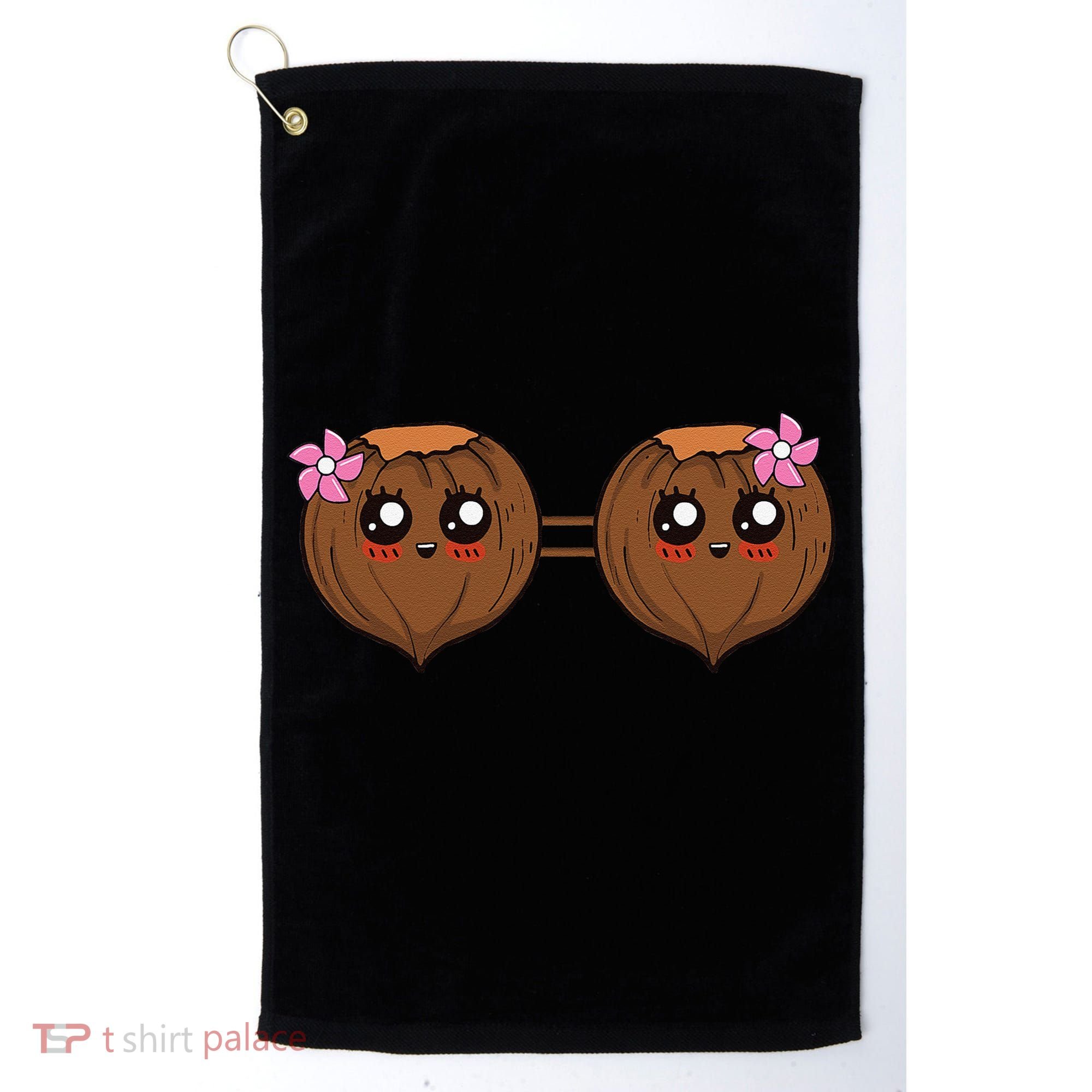 Summer Coconut Bra Halloween Costume Hawaii Aloha Beach Golf Towel