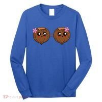 Summer Coconut Bra Halloween Costume Hawaii Aloha Beach Long Sleeve Shirt thumb 0