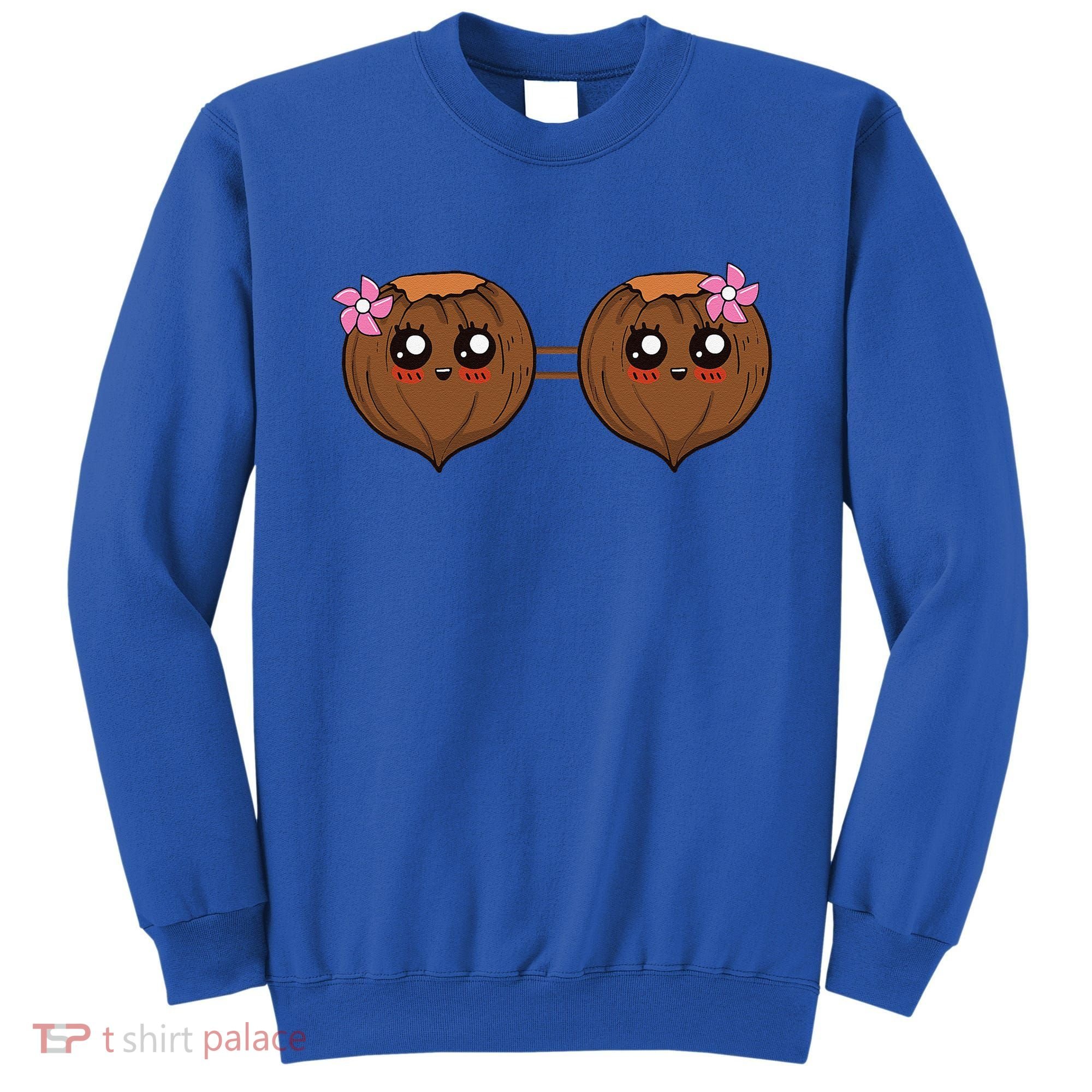 Summer Coconut Bra Halloween Costume Hawaii Aloha Beach Sweatshirt