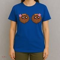 Summer Coconut Bra Halloween Costume Hawaii Aloha Beach T-Shirt thumb 4