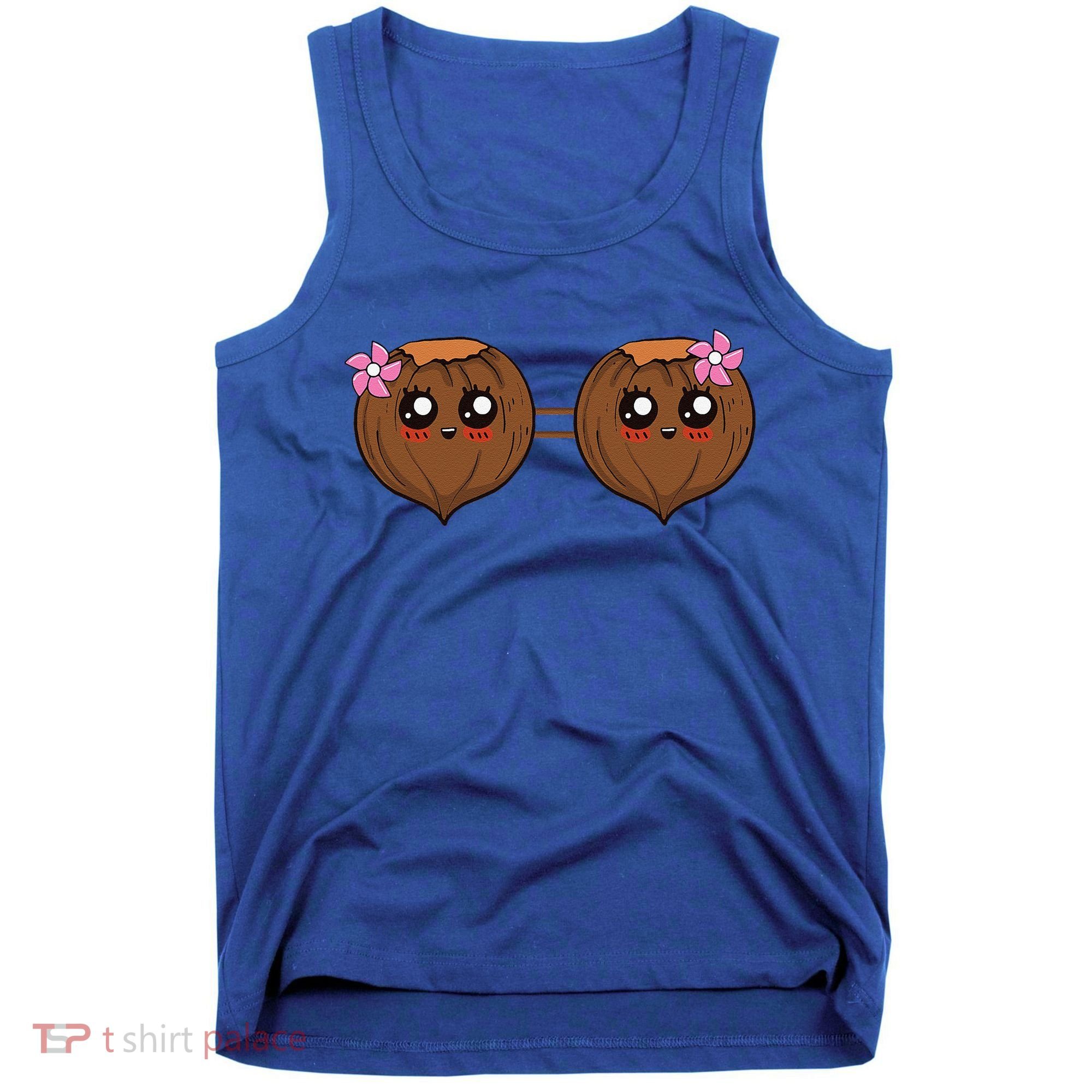Summer Coconut Bra Halloween Costume Hawaii Aloha Beach Tank Top