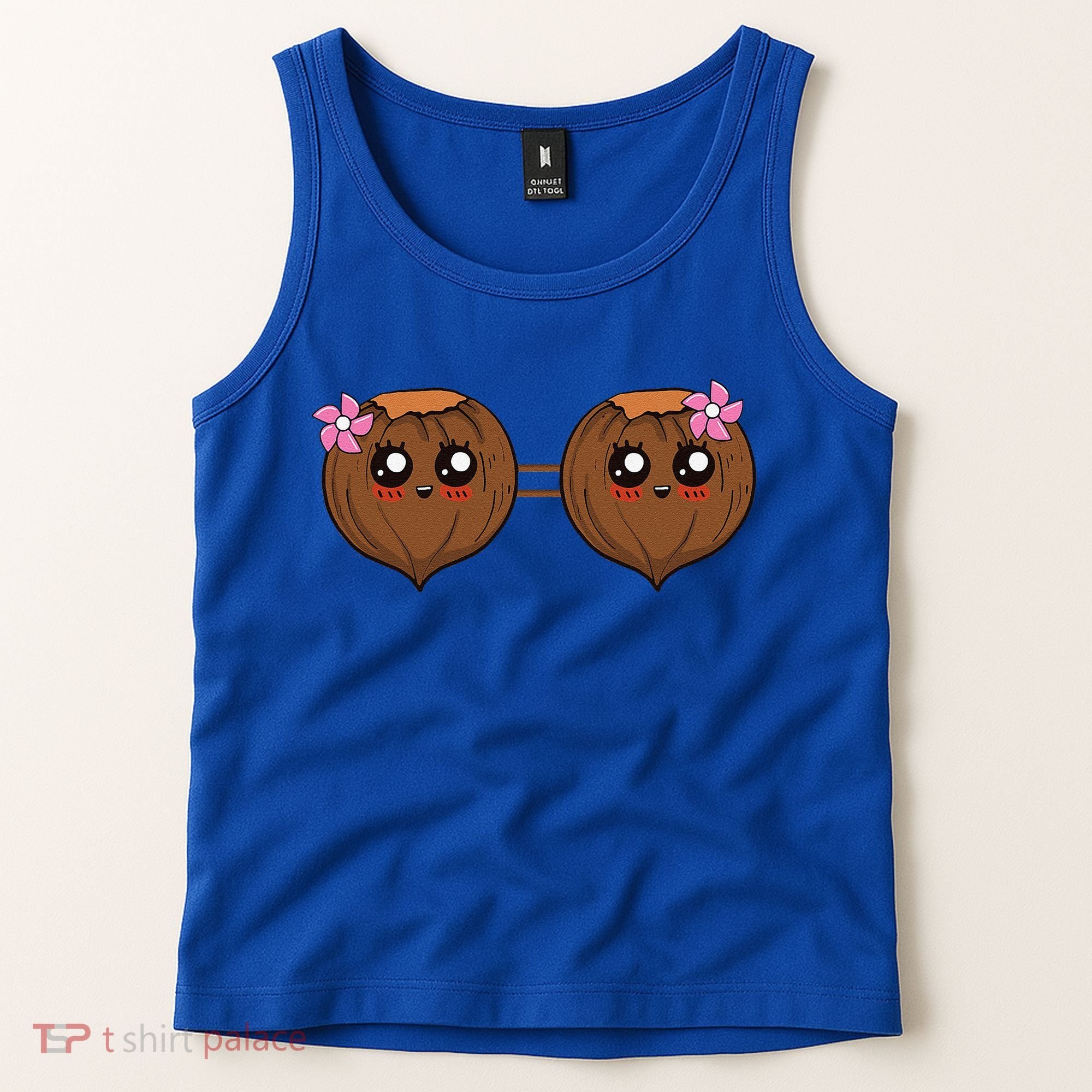 Summer Coconut Bra Halloween Costume Hawaii Aloha Beach Tank Top