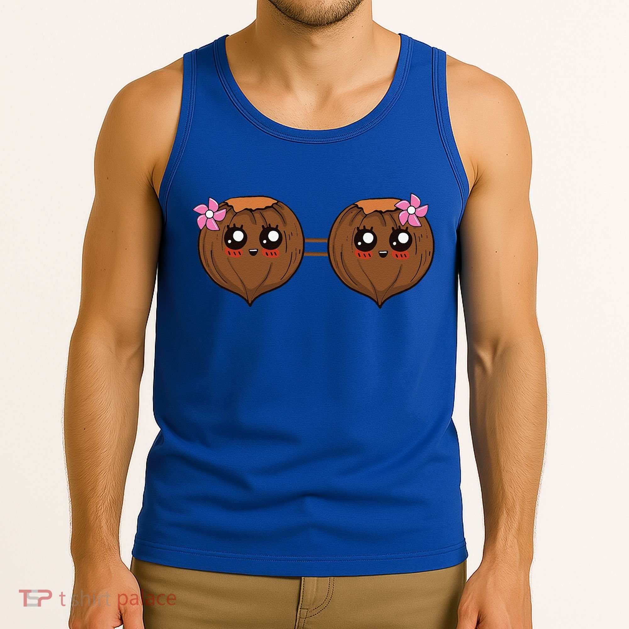Summer Coconut Bra Halloween Costume Hawaii Aloha Beach Tank Top