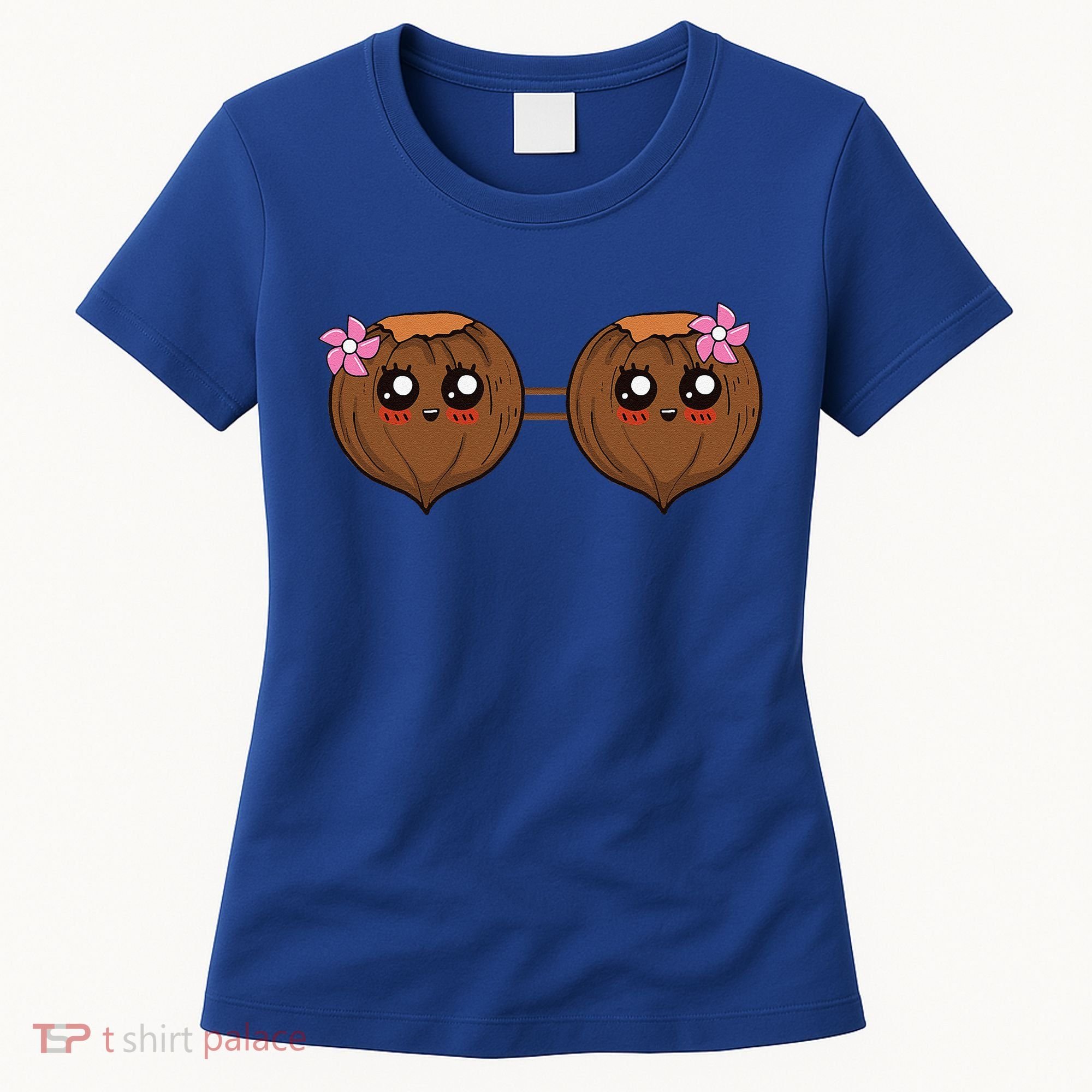 Summer Coconut Bra Halloween Costume Hawaii Aloha Beach Women's T-Shirt