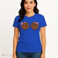 Summer Coconut Bra Halloween Costume Hawaii Aloha Beach Women's T-Shirt thumb 4
