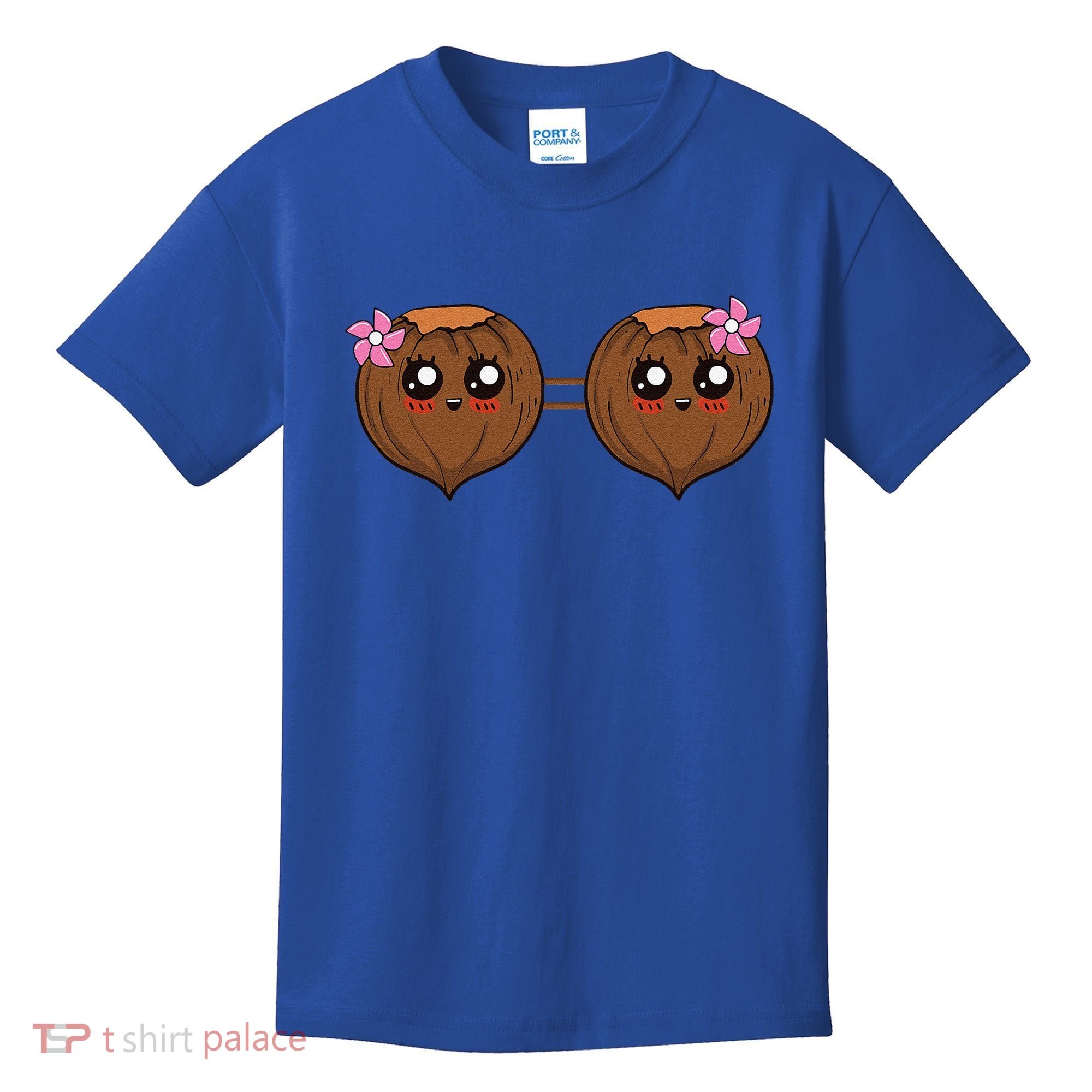 Summer Coconut Bra Halloween Costume Hawaii Aloha Beach Kids T-Shirt