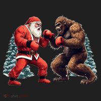 Santa Claus Boxing Bigfoot Sasquatch Christmas Tumbler thumb 3