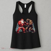 Santa Claus Boxing Bigfoot Sasquatch Christmas Women's Tank Top thumb 3