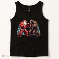 Santa Claus Boxing Bigfoot Sasquatch Christmas Tank Top thumb 2