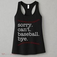 Sorry Can't Baseball Bye Women's Tank Top thumb 3