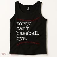 Sorry Can't Baseball Bye Tank Top thumb 2