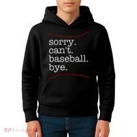 Sorry Can't Baseball Bye Kids Hoodie thumb 4