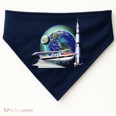Science Club Blast Off USA-Made Doggie Bandana