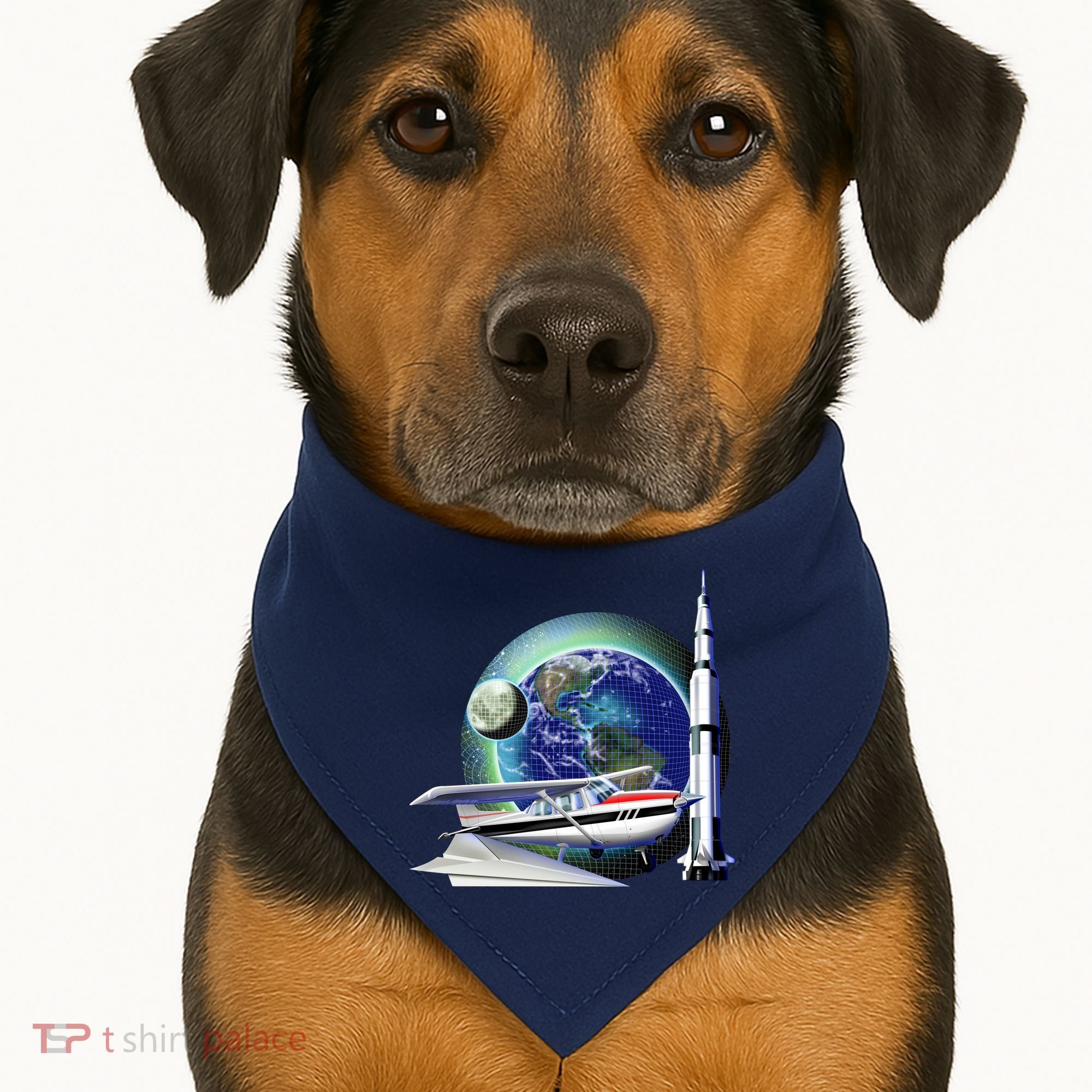 Science Club Blast Off USA-Made Doggie Bandana