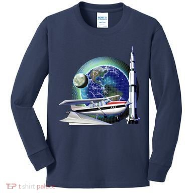 Science Club Blast Off Kids Long Sleeve Shirt